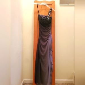 Black Sparkling One Shoulder Dress, Sz 1
